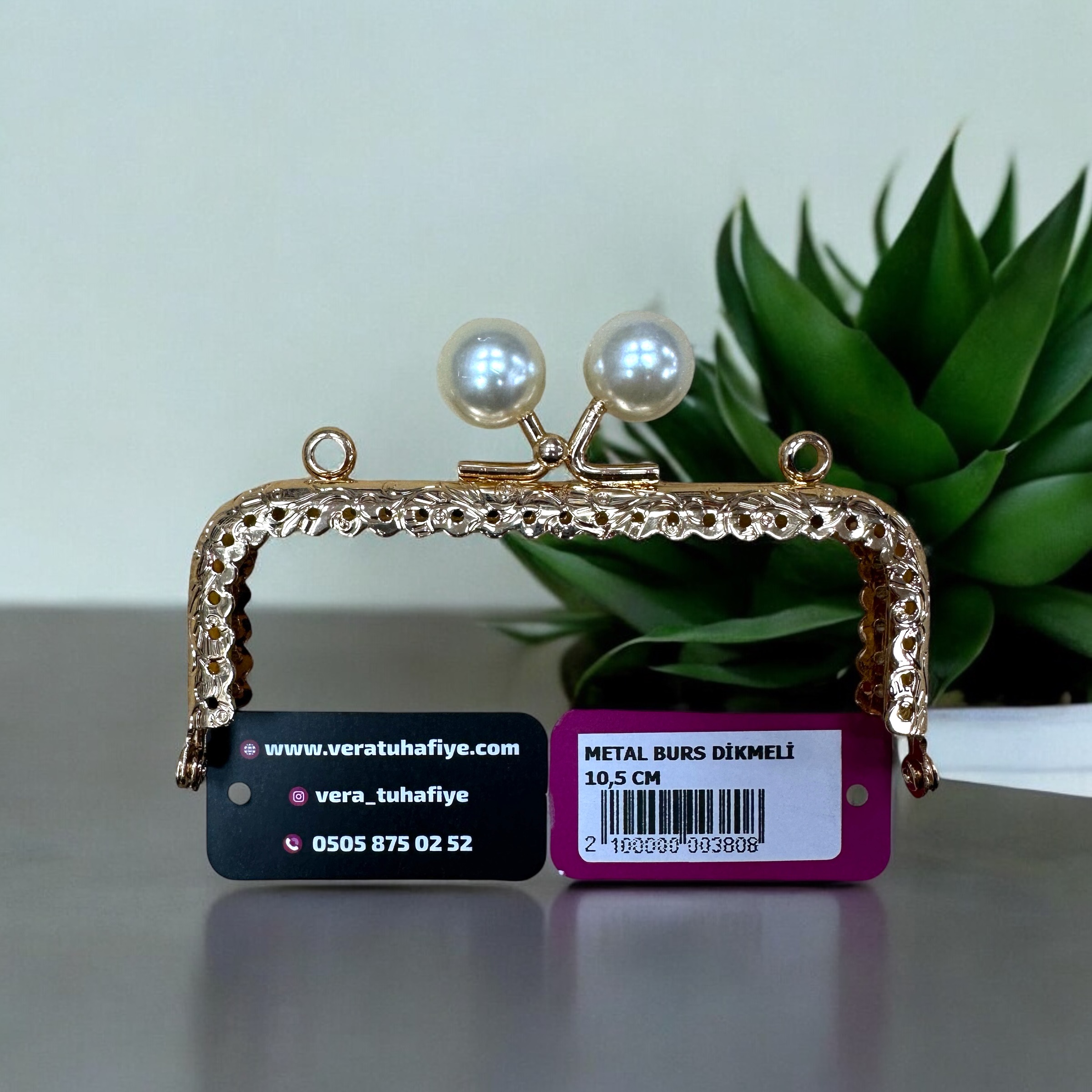 10.5 CM DİKMELİ BURS BONCUKLU